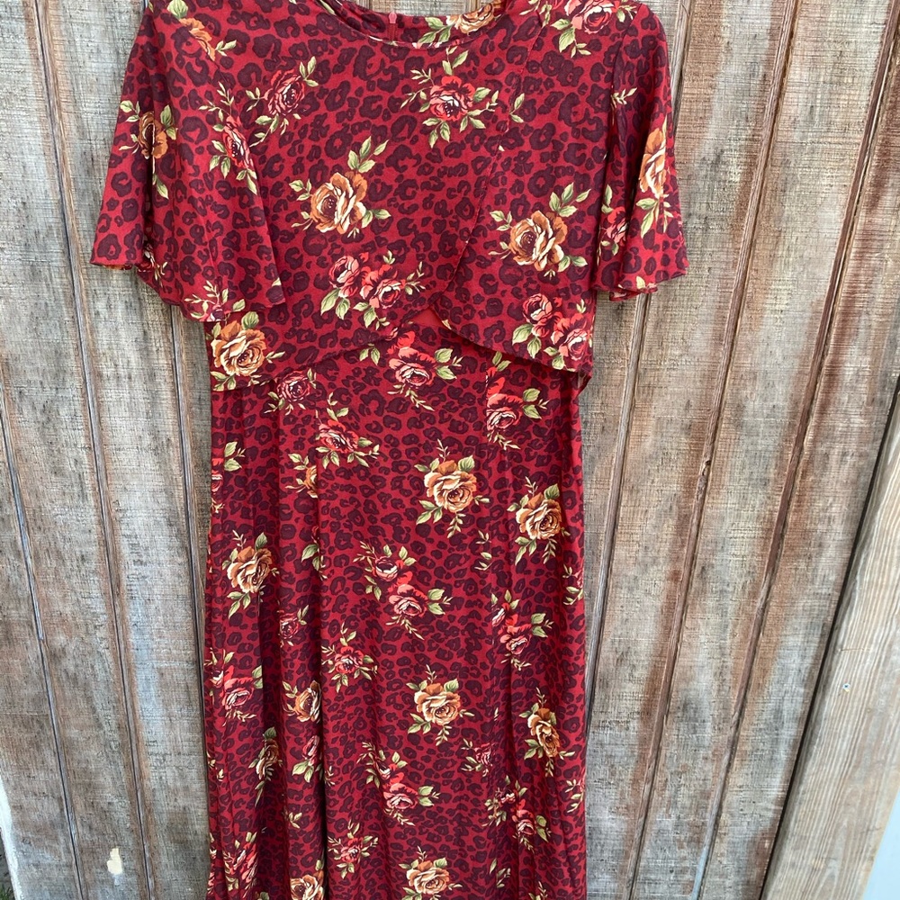 Vintage COCO BLANCO 100% linen maxi floral dress - Picture 5 of 16